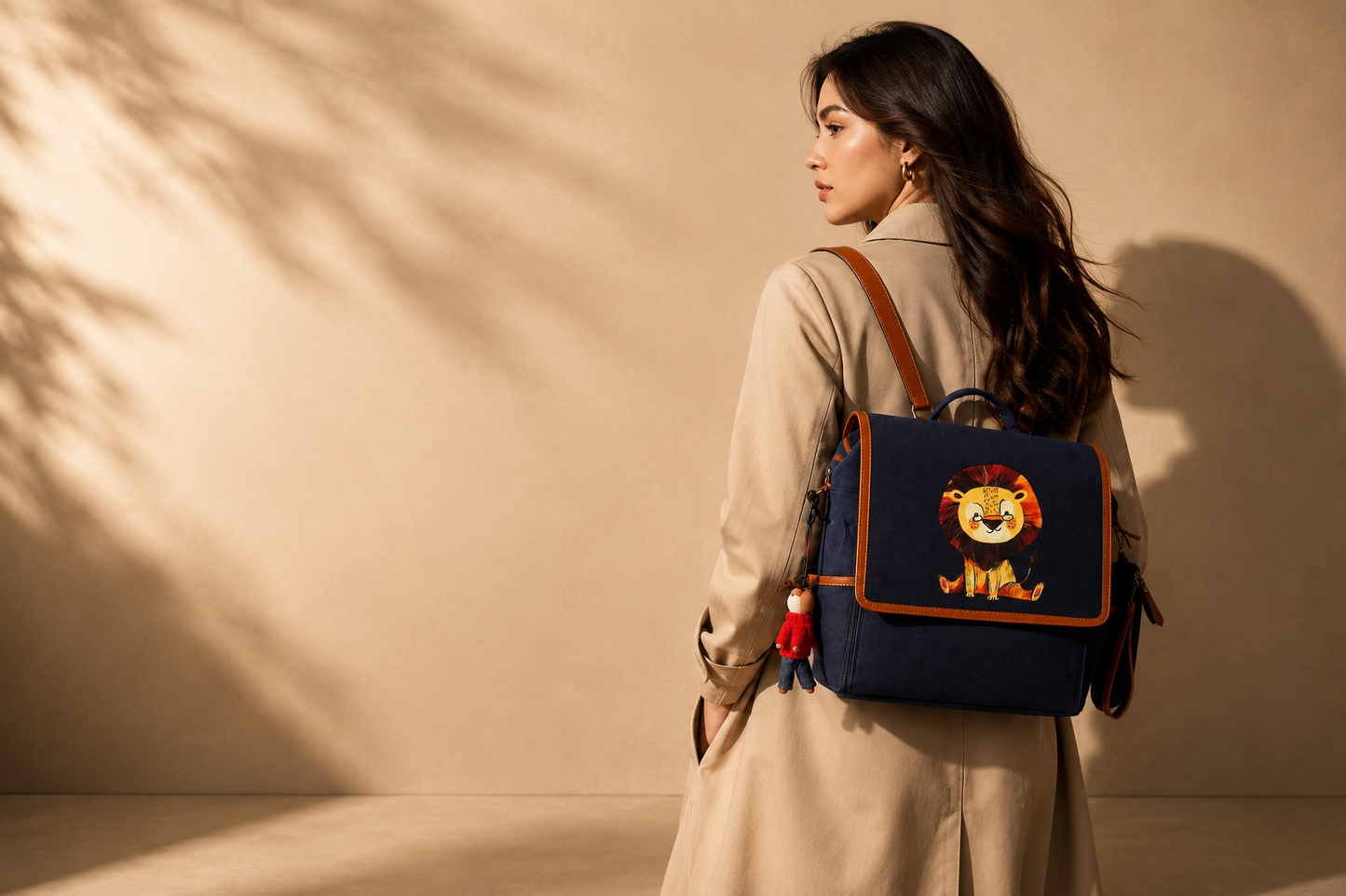 MUFFA Little Lion navy Luxury Backpack Diaper Bag
