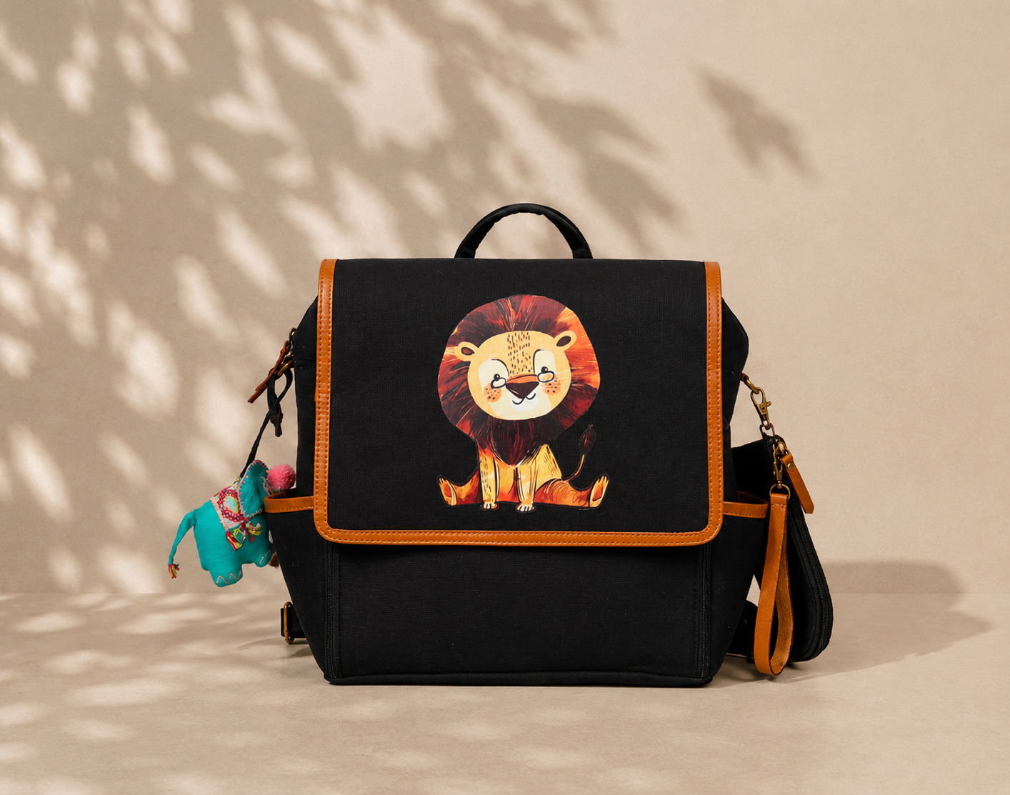 MUFFA Little Lion Midnight Luxury Backpack Diaper Bag