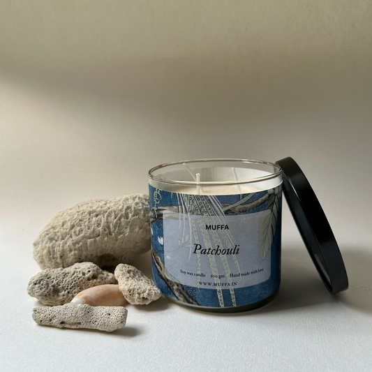 Patchouli soy wax candle - 3 wick