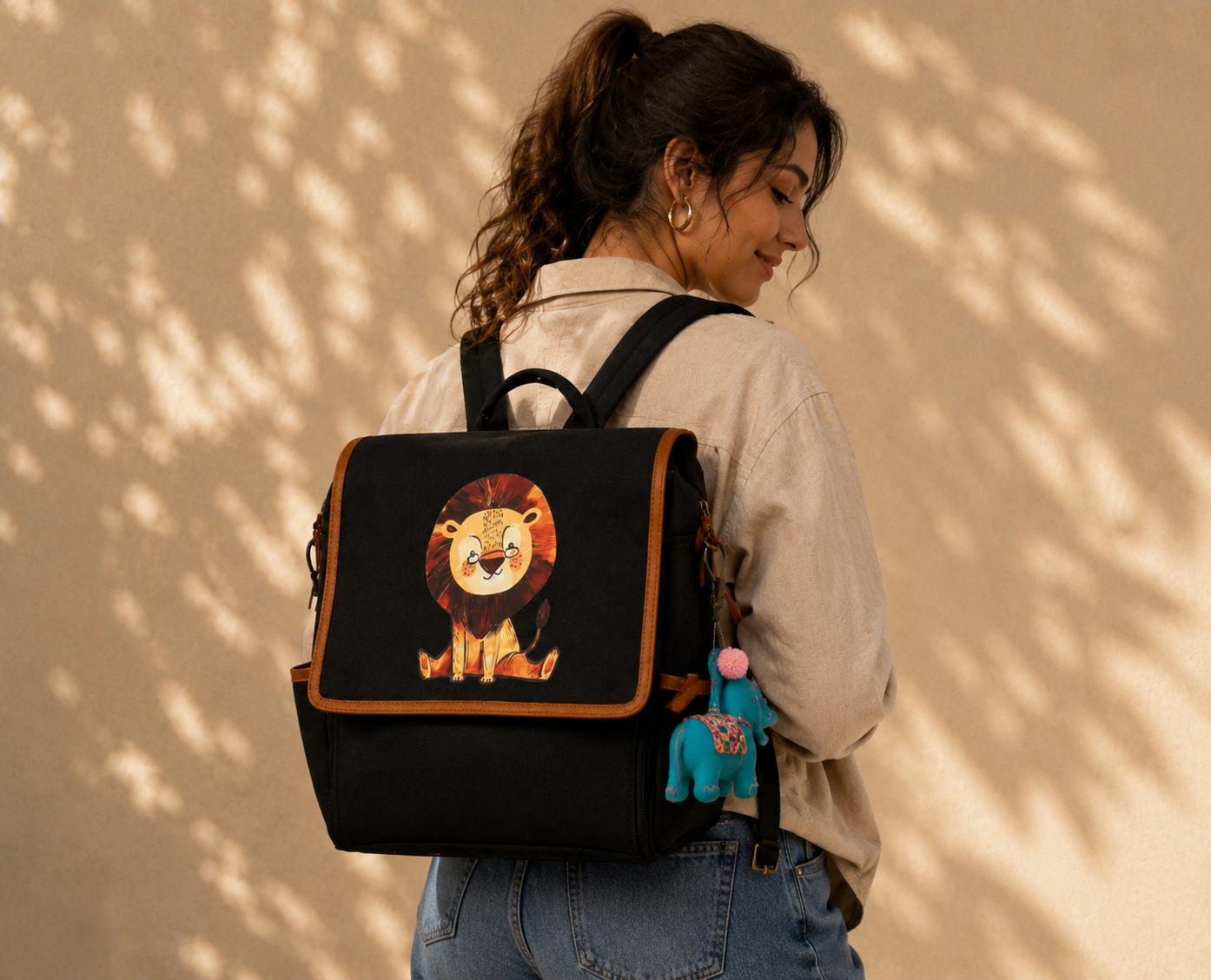 MUFFA Little Lion Midnight Luxury Backpack Diaper Bag