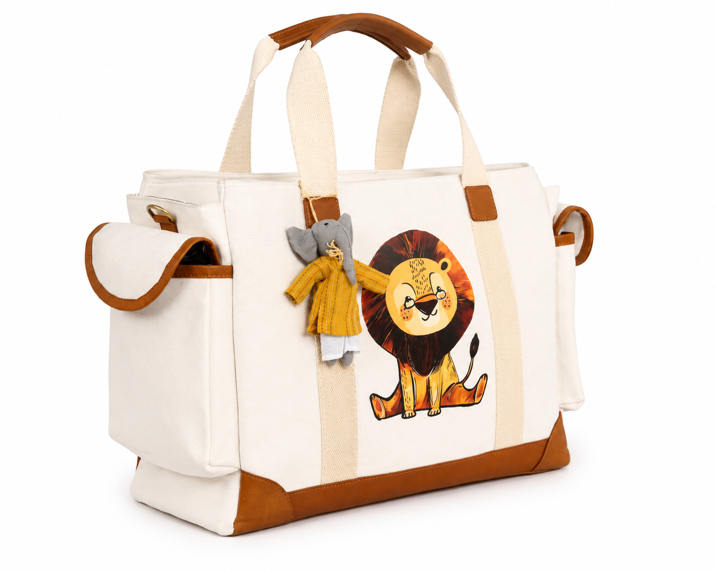 MUFFA Storybook lion ivoryUtility Tote