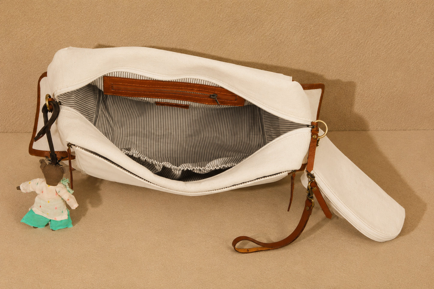 MUFFA Little Lion ivory Luxury Backpack Diaper Bag