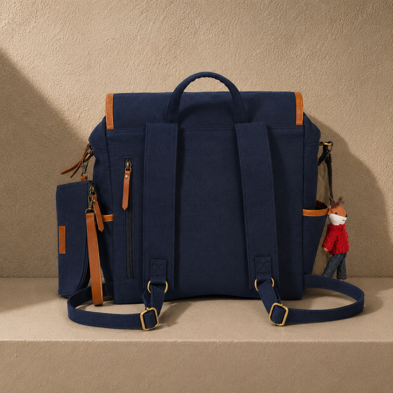 MUFFA Little Lion navy Luxury Backpack Diaper Bag