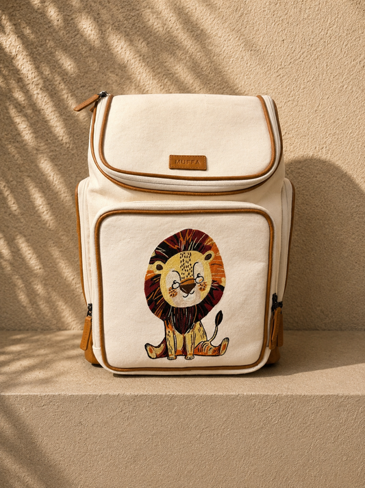 Muffa little lion embroidered backpack