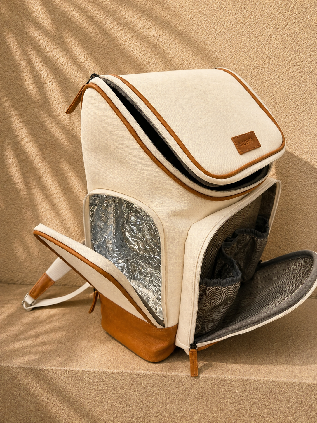 Muffa little lion embroidered backpack