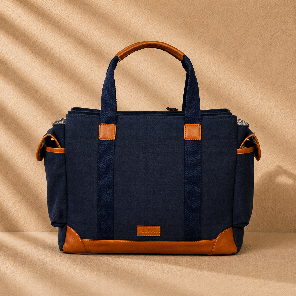 MUFFA Storybook lion Navy blue Utility Tote