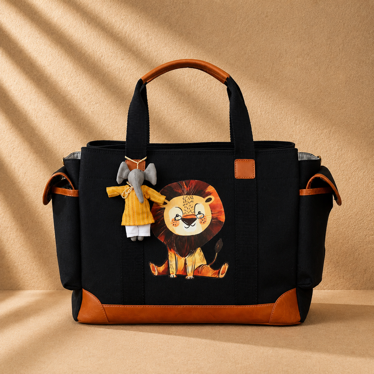 MUFFA Storybook lion black Utility Tote
